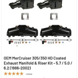 Mercruiser HD coated Exhaust Manifolds And Risers.