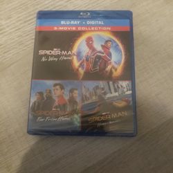 Spider-Man 3 Movie Collection Blu-Ray Collection (No Way Home, Far From Home, Homecoming)