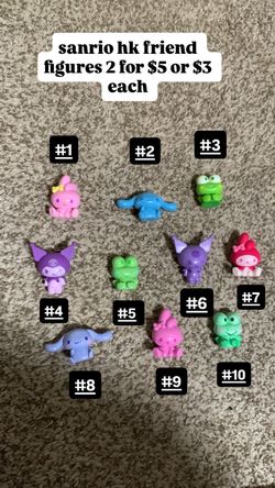 Sanrio Hk Friend Figures 2 for $5 or $3 each