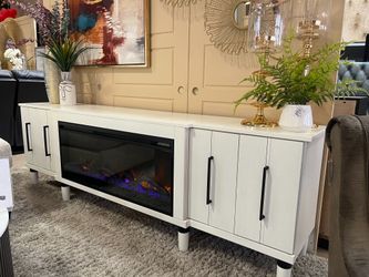 New Arrival!! 7" Transitional White Fireplace!!