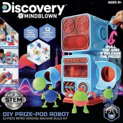 52-Piece Vending Machine Building Set, 12 Transforming Capsules, Educational Science Experiment, Engineering STEM Project, Robotics Toy