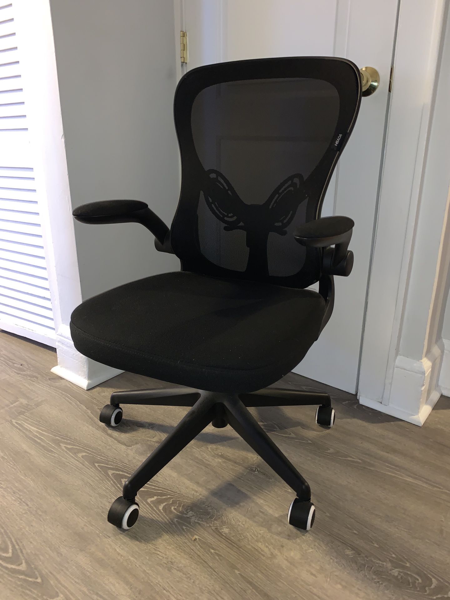 Hbada Office Computer Chair, Ergonomic Desk Chair, Computer Mesh Chair with Lumbar Support and Flip-up Arms,Black