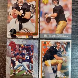 (4) 1991 Rookie Card Lot Brett Favre RC Green Bay Packers