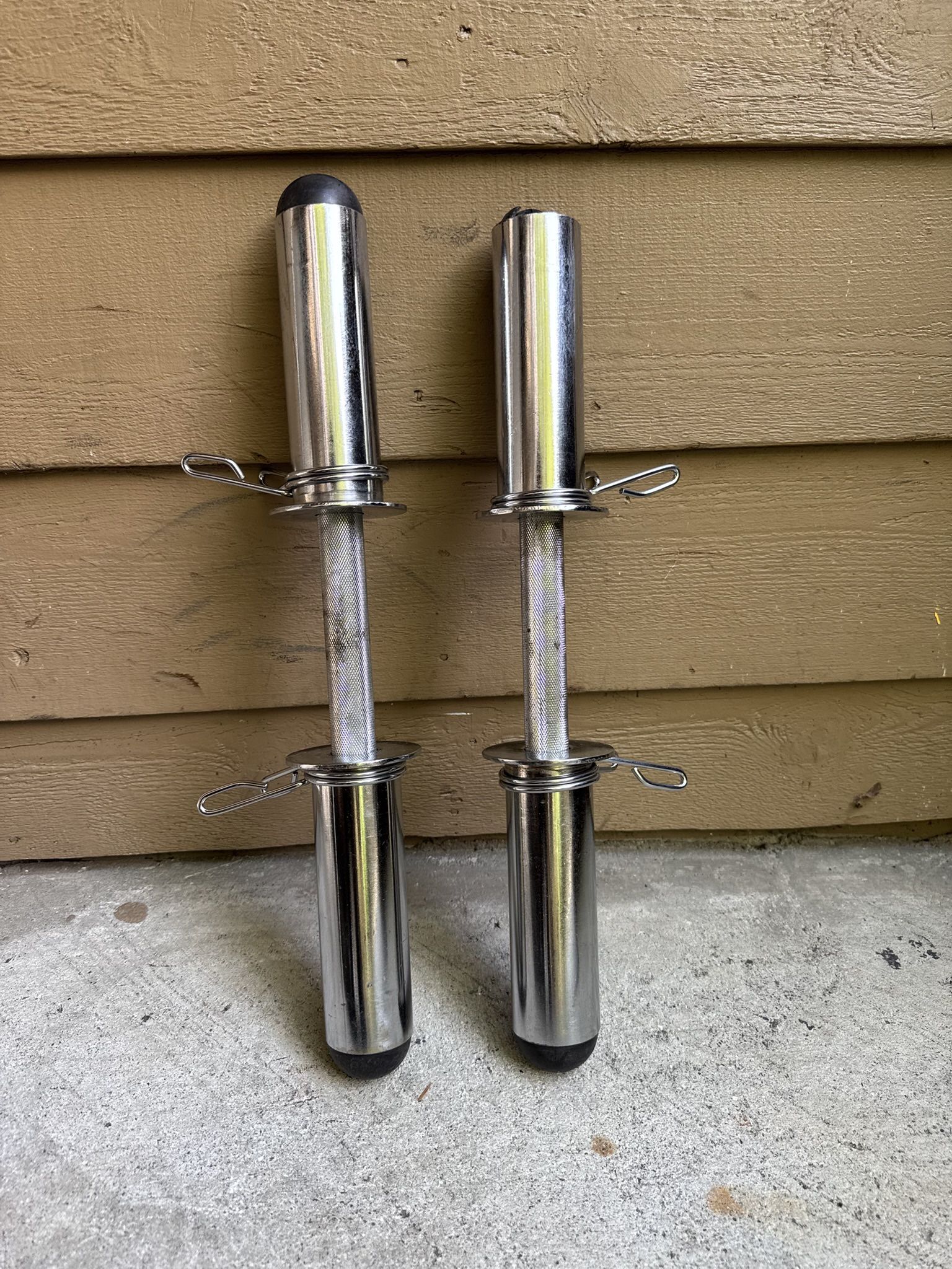 Olympic Dumbbell Handles + 4 x Spring Collars
