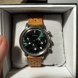 Timex Marlin® Chronograph Tachymeter 40mm Leather Strap Watch