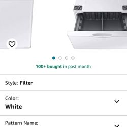 SAMSUNG 27-Inch Washer Dryer Pedestal Stand w/ Pull Out Laundry Storage Drawer, Stainless Steel, WE402NW/A3, White