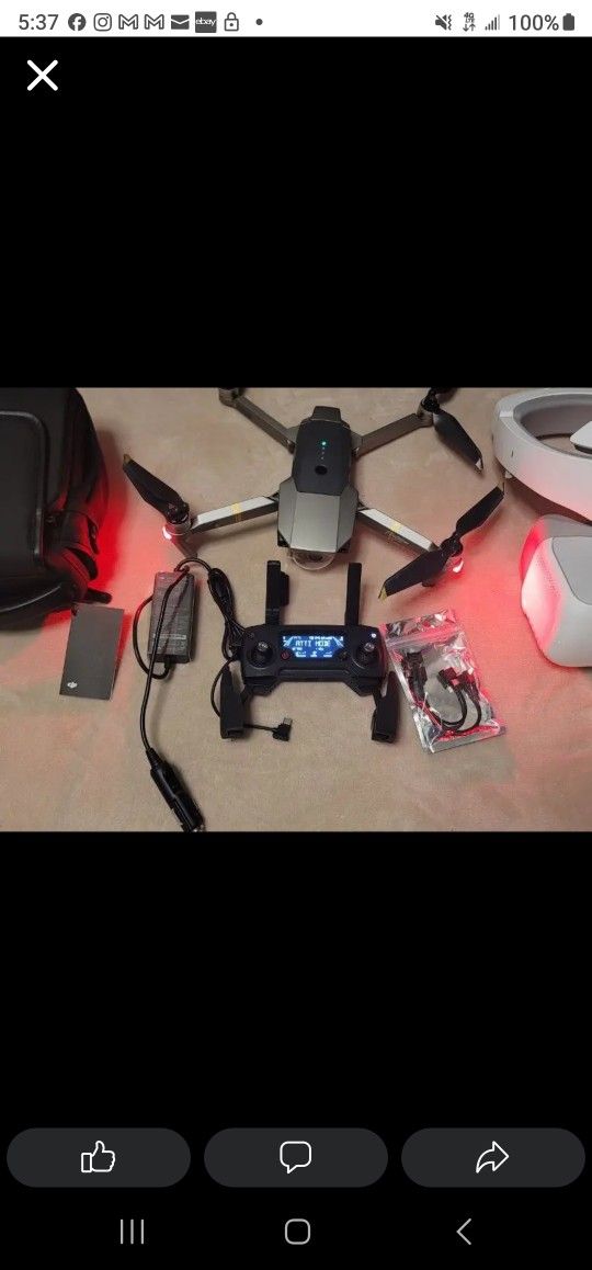 Dji Mavik Platinum Drone With FPV Goggles