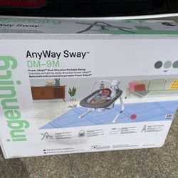 Ingenunity Anyway Sway Multi-Direction Portable Baby Swing 