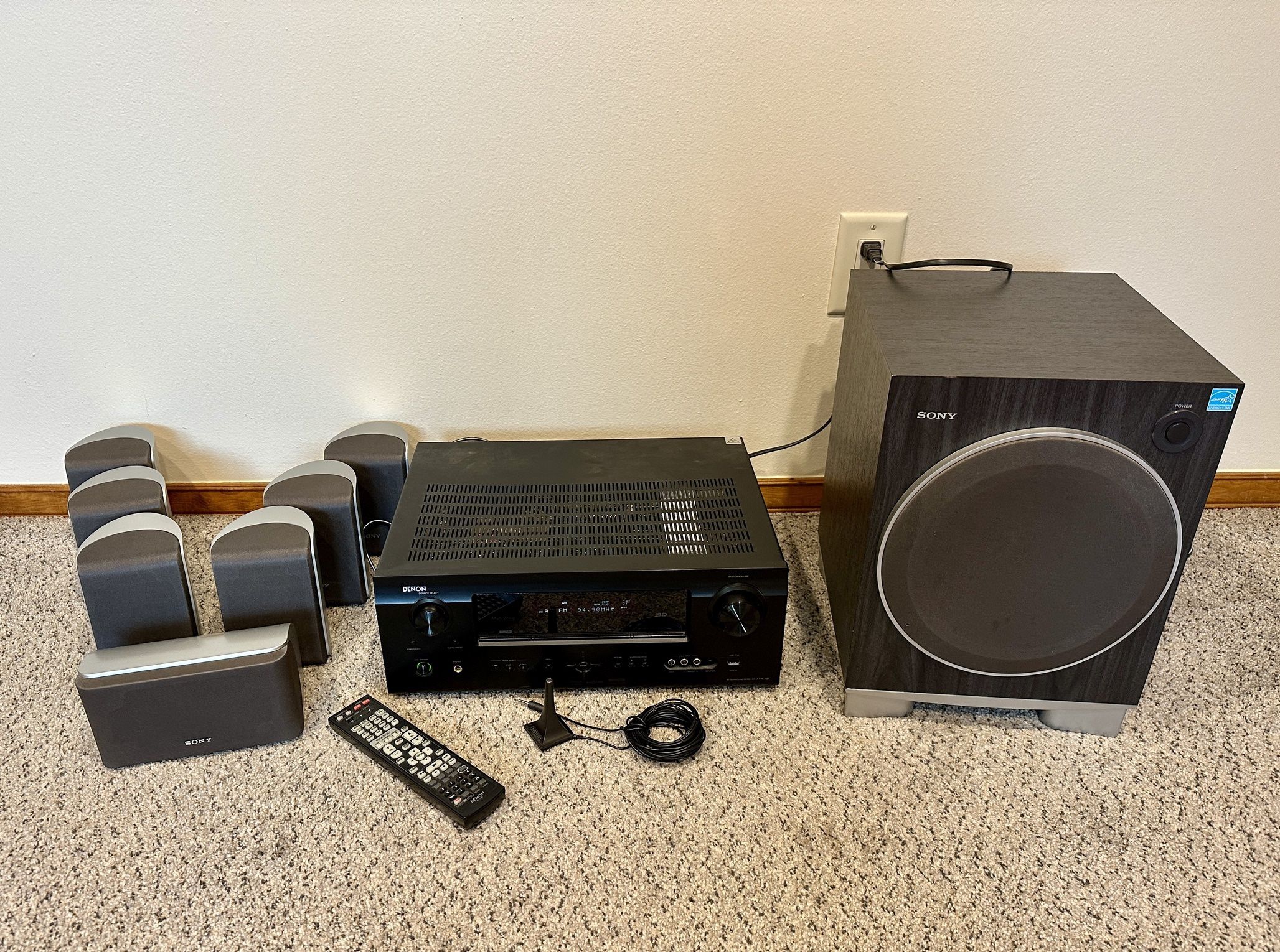 Complete Denon/Sony 7.1 A/V System