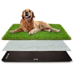 Dog Large Patch Potty, Artificial Dog Grass Bathroom Turf For Pet Training, Washable Puppy Pee Pad, Perfect Indoor/Outdoor Portable Potty Pet Loo Pott