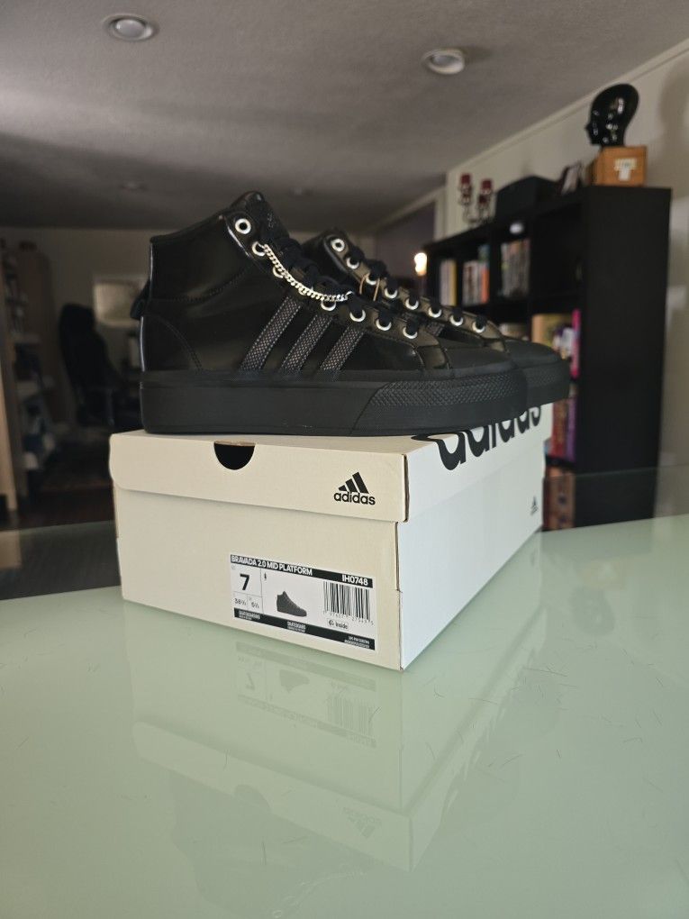 New Adidas Bravada 2.0 Mid Platform 7 Black