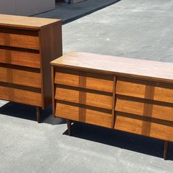 Antique Highboy Dresser And Dresser 