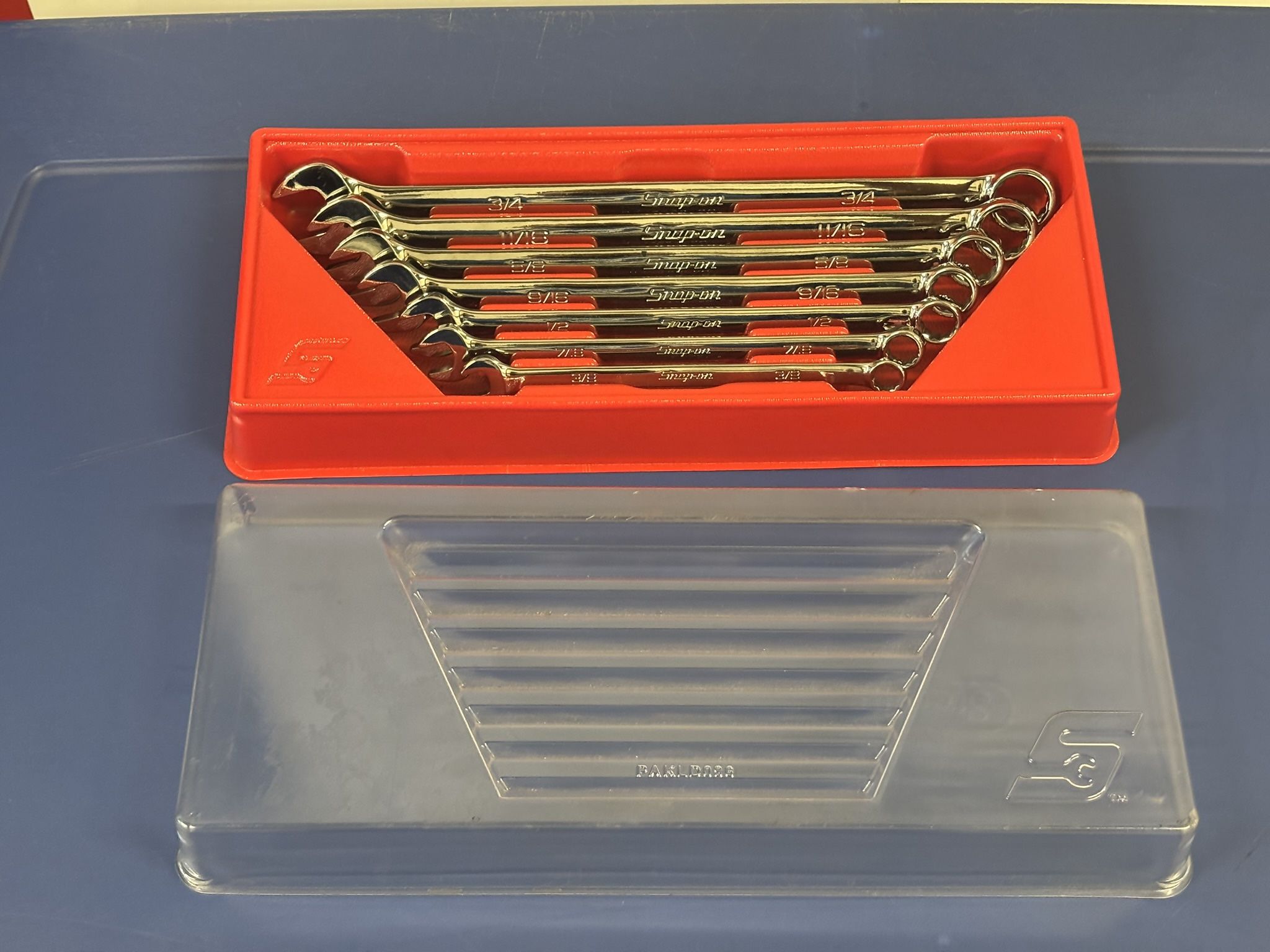 Snap-on Tools 7 pc 12-Point SAE Flank Drive® Long Combination Wrench Set (3/8–3/4")
