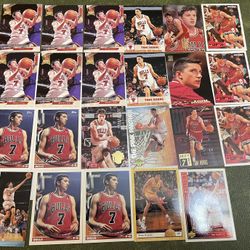 Lot Of 23 Toni Kukoc. Chicago Bulls Cards Including 9 Rookie Cards