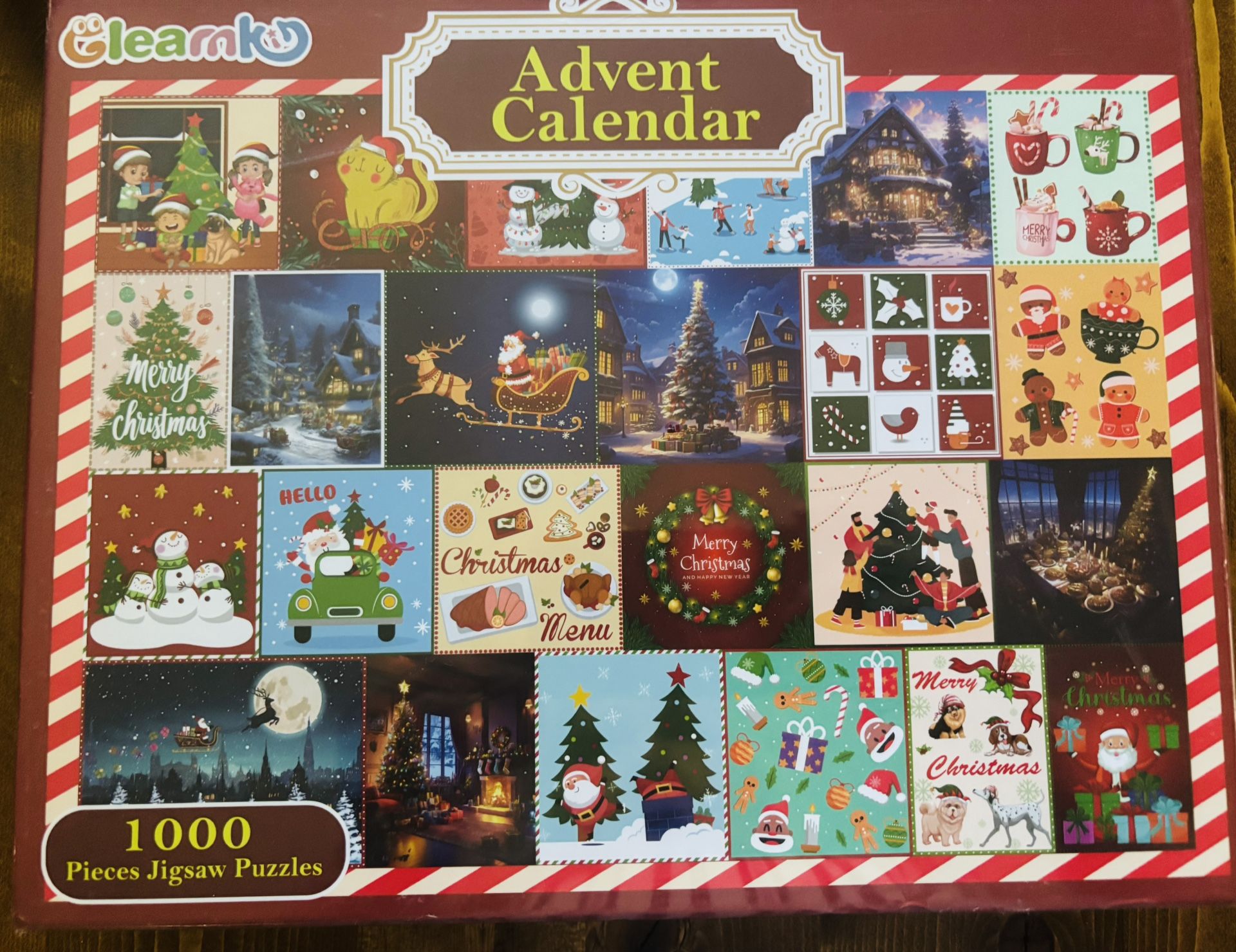 NEW 1000pc Advent Calendar Christmas Puzzle.