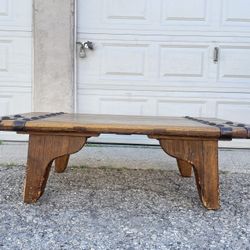 Rustic wood coffee table 