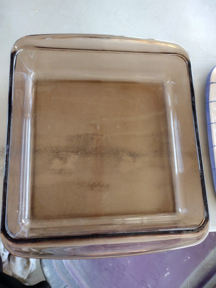 Vintage Amber Pyrex Classic 8x8x3 Brownie Pan