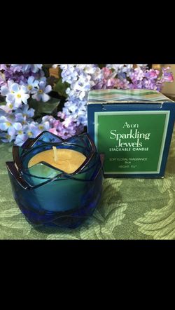 Avon Sparkling Jewels Stackable Candle Vintage