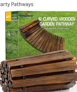 Wooden garden pathway