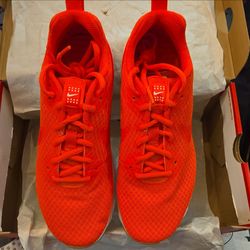 Nike Orange Knit Low-Top Sneakers