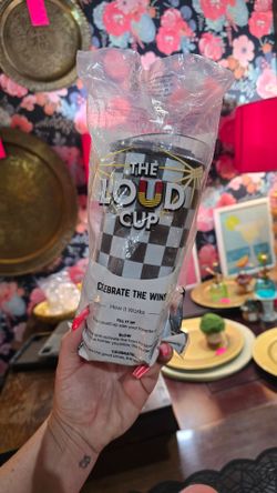 The Loud Cup Novelty Drink Cup. NEW! Checker print