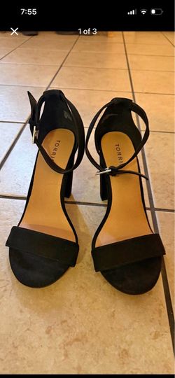 Torrid Black Suede Ankle Strap Heels
