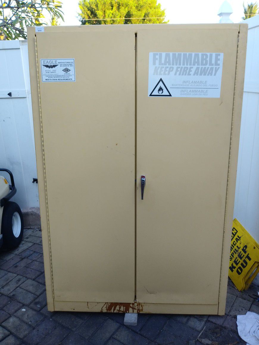 Fire Cabinet Flammable Safety Hazardous Waste Chemical Storage