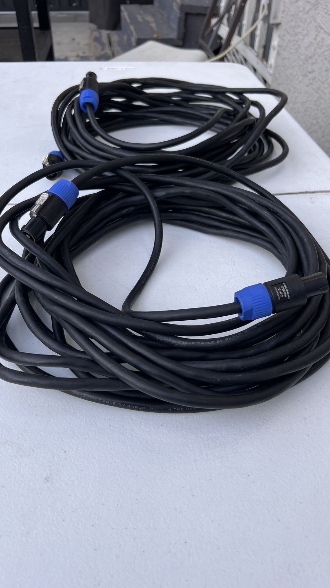 2 50” Speaker Cables 