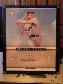 2005 Upper Deck Duke Snider Signature Portraits Autograph Oversized Display – Certified Auto HOF
