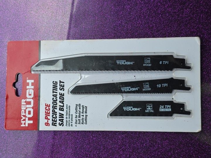 NEW 3x Hyper Tough Metal Wood Plastic Cutting 9-Pcs Reciprocating Saw Blades