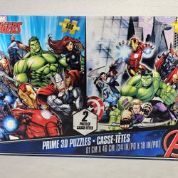 Marvel Avengers Lenticular Puzzles – 500pc Twin Pack