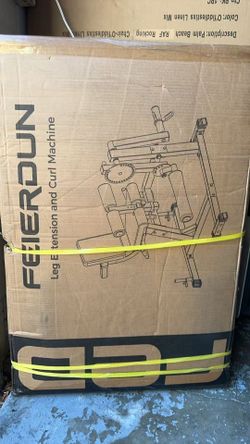 FEIERDUN Leg Extension Curl Machine, Leg Extension Machine for Lower Body Workouts, Adjustable Leg Curl Machine with Exercise Bench, Home Gym Weight M