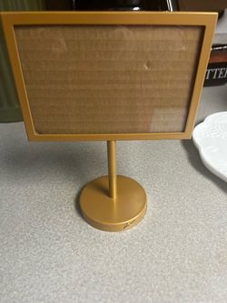 Gold Metal Photo Frame on Stand