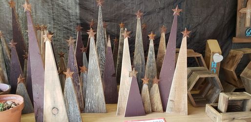 Christmas Trees 10.00 Each and Wall Hangings 15.00 Each