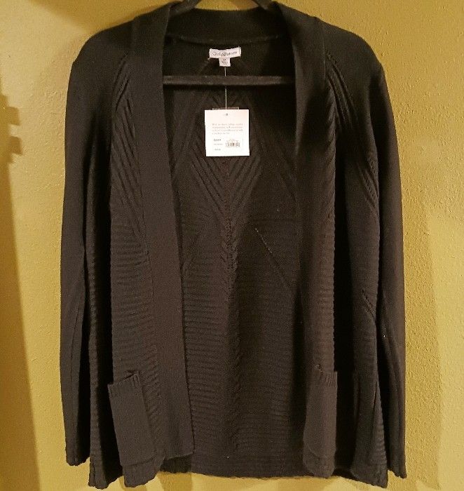 Black Knit Cardigan Medium 