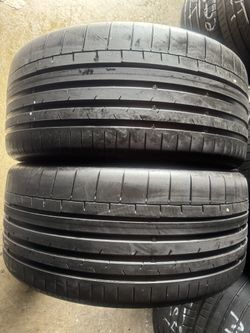 Pair Of 285 35 22 Continental Sport Contact Tires 