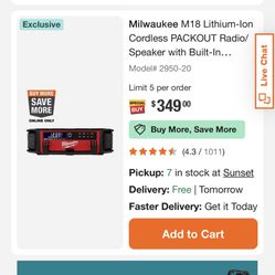 Milwaukee Jawbox, Bluetooth Speaker Brand Spanking New Do Not Have The Box