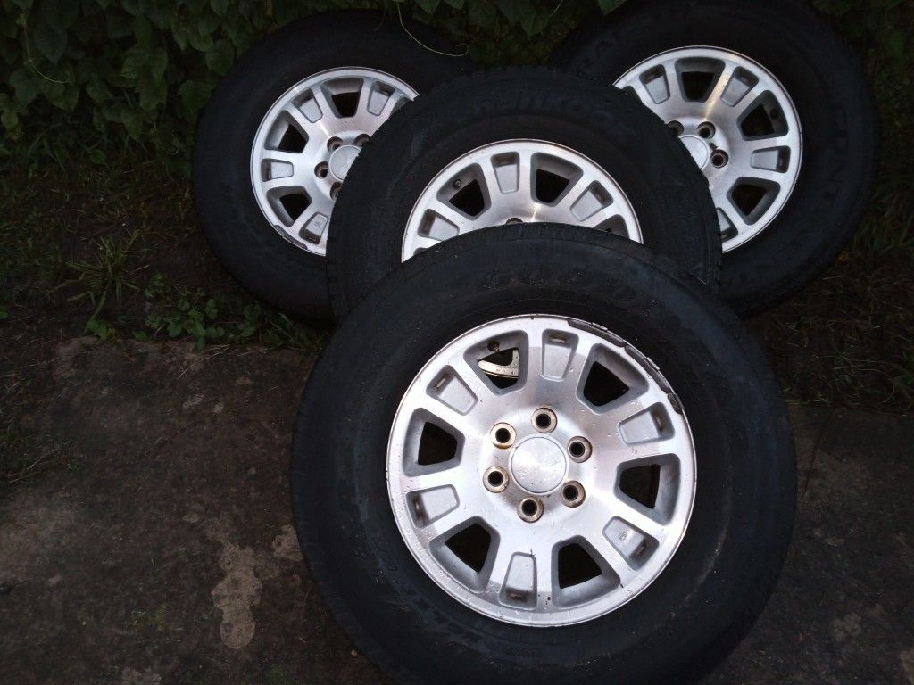 Used but look new tires for Chevy Silverado or GMC
