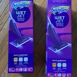 Lot of 2 Swiffer wet jet mopping kit