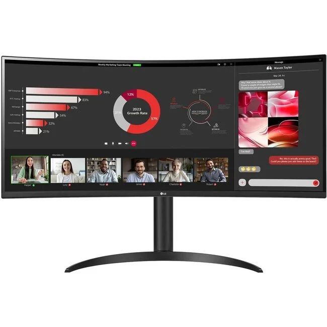 34" LG Curved UltraWide™ WQHD 1440P HDR 10 100Hz Monitor with AMD FreeSync 34WR50QC-B