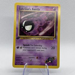 Sabrina's Gastly 93/132 Gym Heroes 1st Edition Pokemon NEAR MINT NM