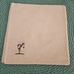 6PC. Hand Embroidered Grapevine Cloth Napkins From Italy