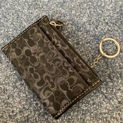 coach classic coin case in black
