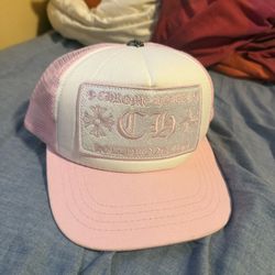 Pink Chrome Hearts Hat
