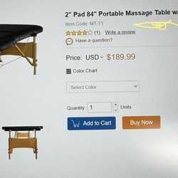 NEW MASSAGE TABLE- Scottsdale 85254