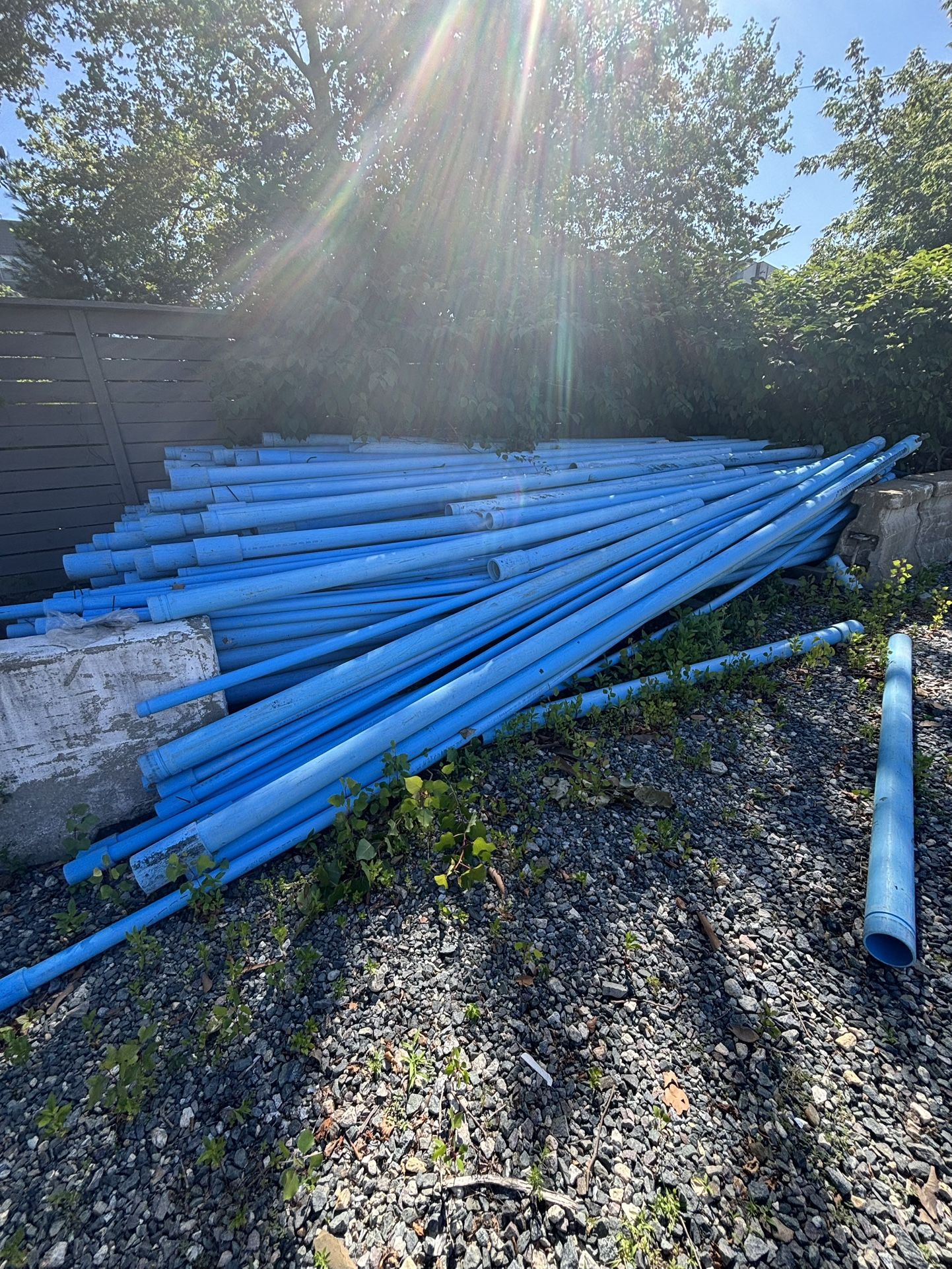 aprox . 4000 feet of temporary bye pass pipes