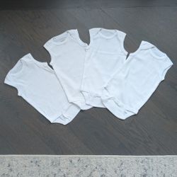 Chick Pea Sleeveless Bodysuits, 4-Pack, 6 Months