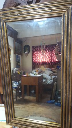 ANTIQUE gold mirror