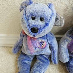 Beanie Babies Collection  PERIWINKLE BEANIE BEAR Collectable Bears Ty Beanie Babies Collection 