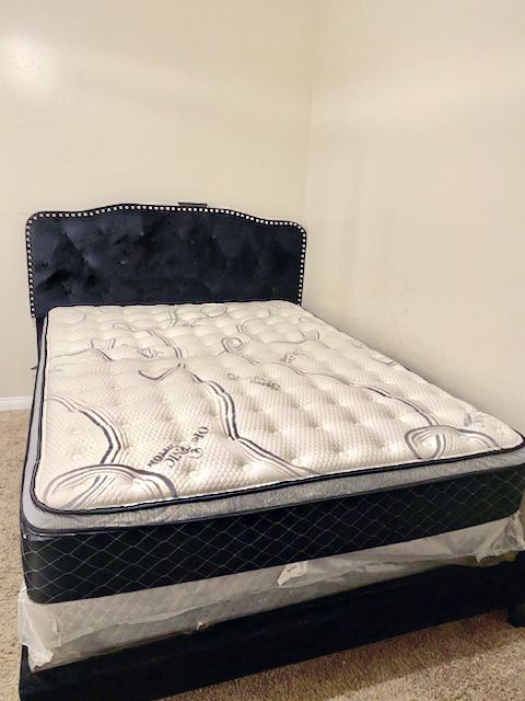 New Black Velvet Bed Frame | Queen size